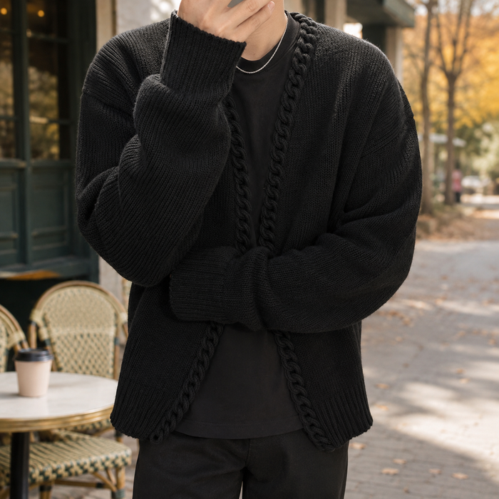 Hugh Braided Cardigan