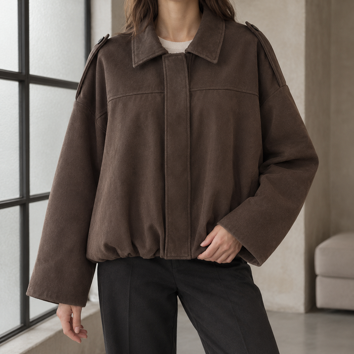 Nerissa Suede Blouson Jacket