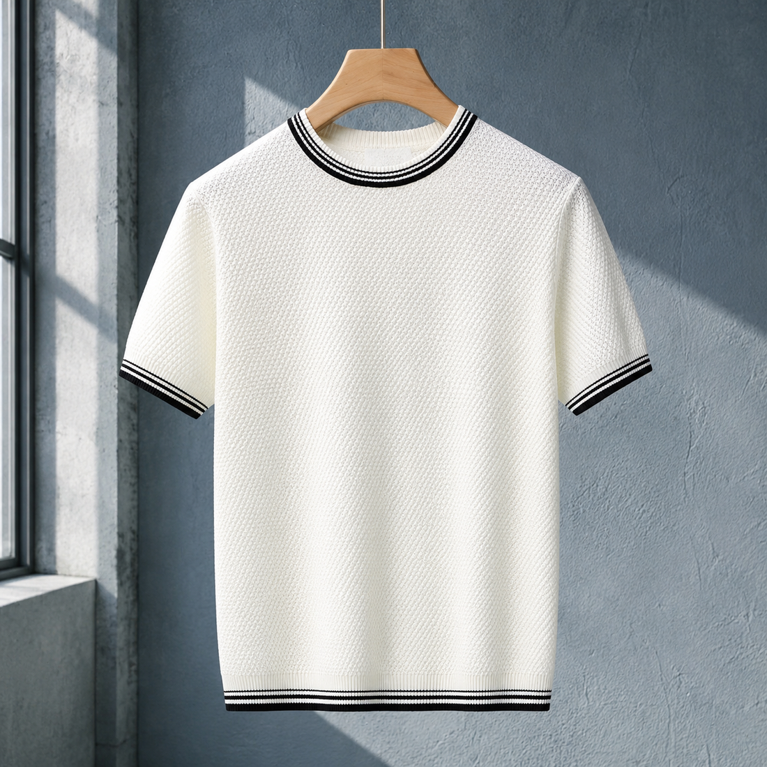Yannick Textured T-Shirt - White
