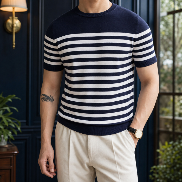 Tristan Striped Knit Top