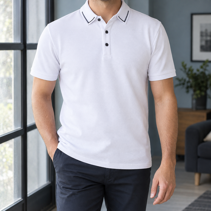Arnaud Piped Collar Polo