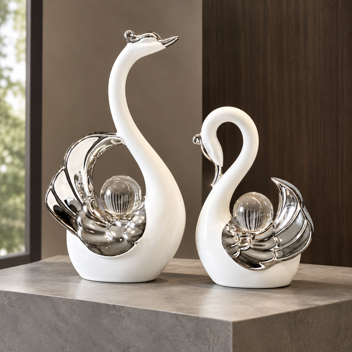 Stefan Ceramic Swan Set