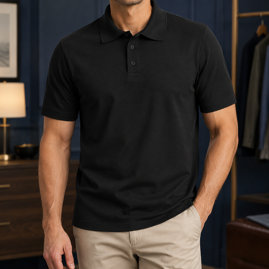 Clement Classic Polo - Black