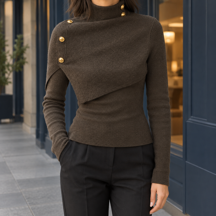 Helena Asymmetric Knit Top