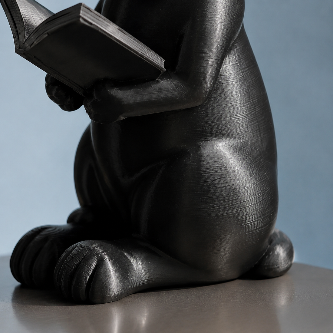 Hugo Reading Cat Statue - Lead Product Detail