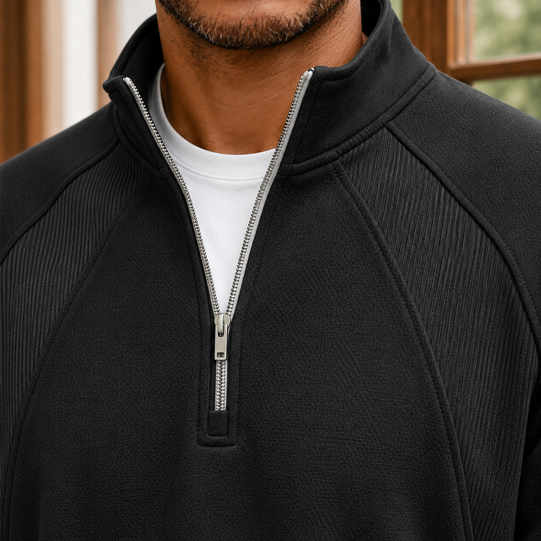 Percival Half Zip Sweatshirt - Lead Product Detail
