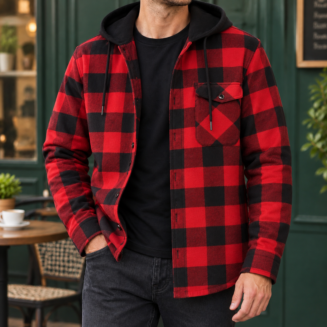 Otis Plaid Jacket - Red Check