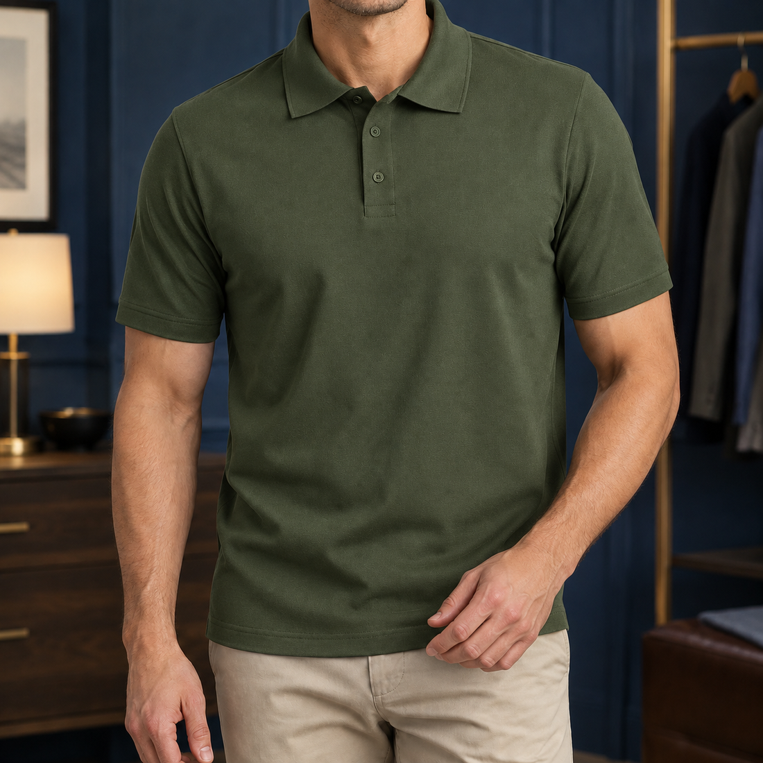 Clement Classic Polo - Olive Green