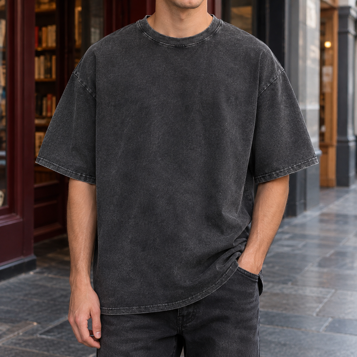 Evan Washed T Shirt - Washed Black