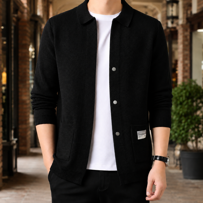 Magnus Collared Knit Jacket