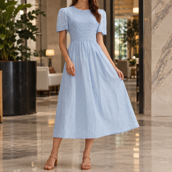 Morwenna Smocked Midi Dress