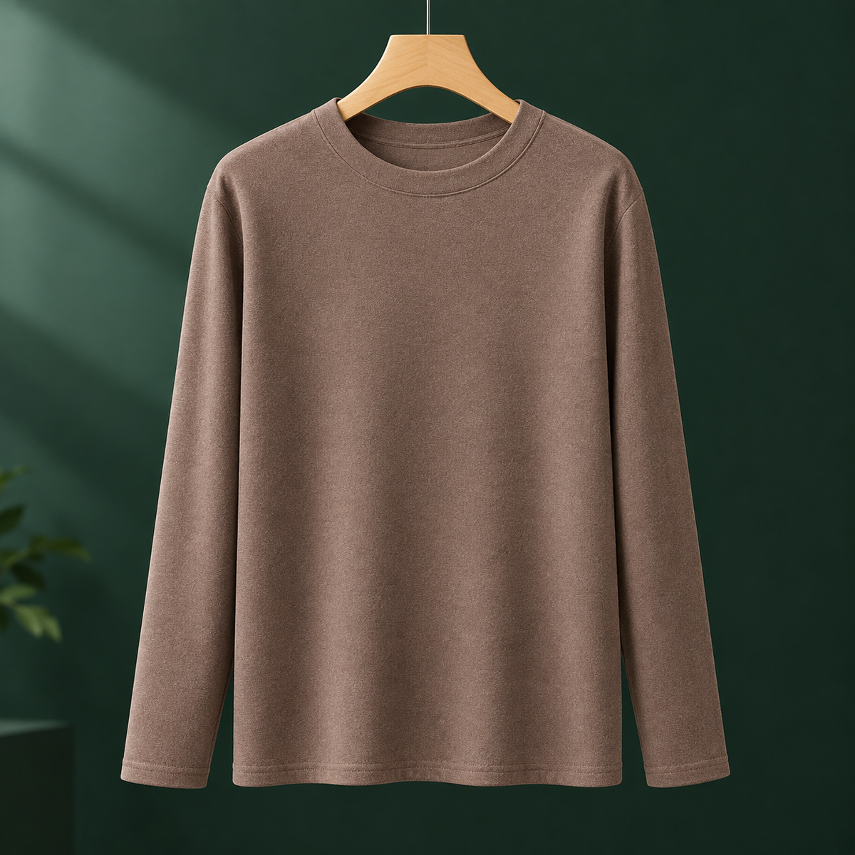 Lewis Crew Neck Top - Round Neck German Coffee
