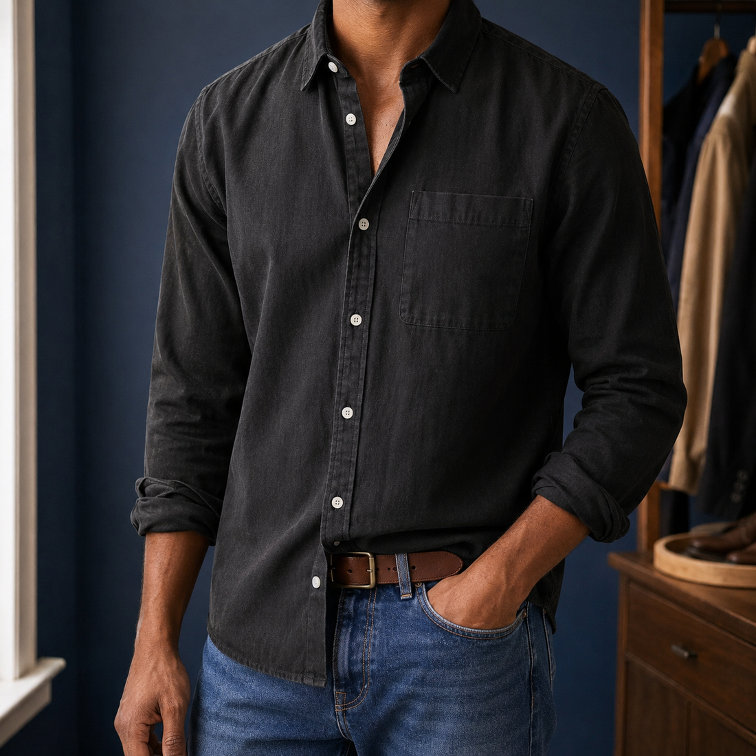 Jayden Relaxed Shirt - Black