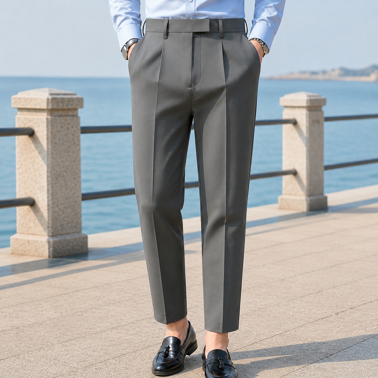 Damian Tailored Pants - Gray