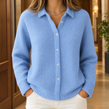 Olympia Collared Sweater - Blue