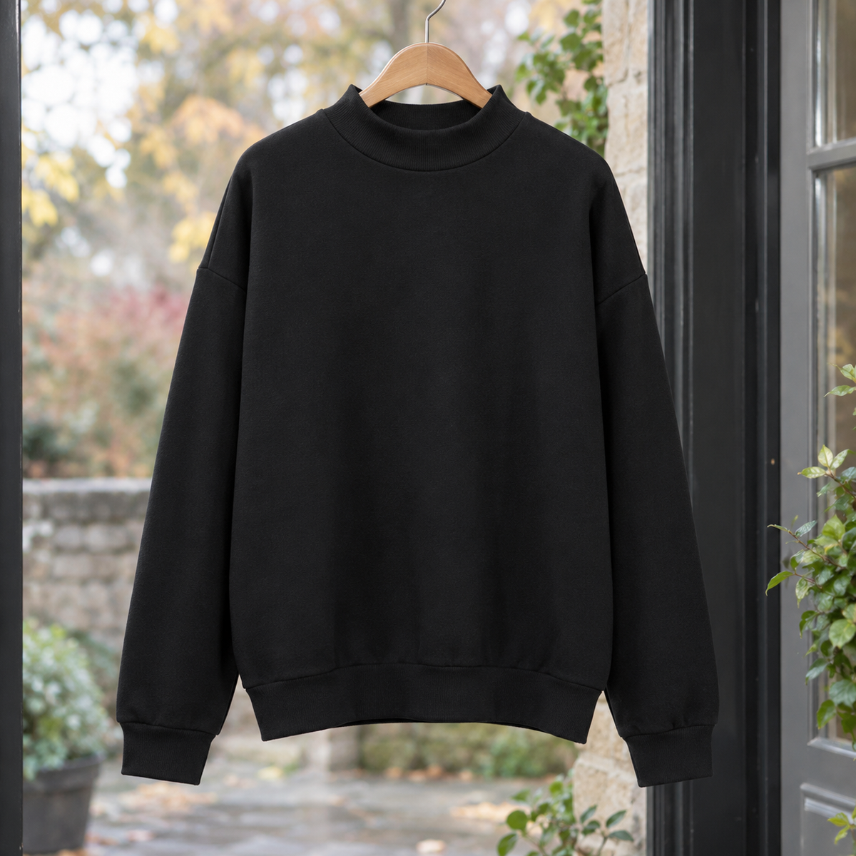 Gillian Mock Neck Sweater - Black