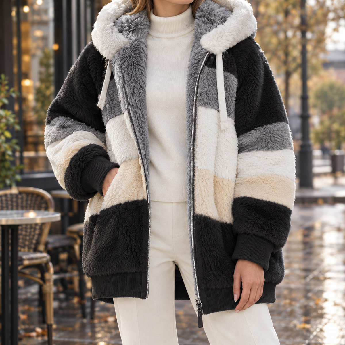 Ariadne Colorblock Jacket - Black