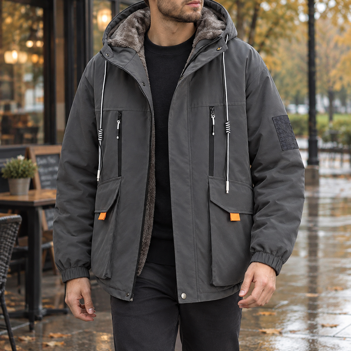 Jordan Fleece-Lined Jacket - Gray