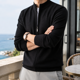 Philip Zip Knit Jacket - Black
