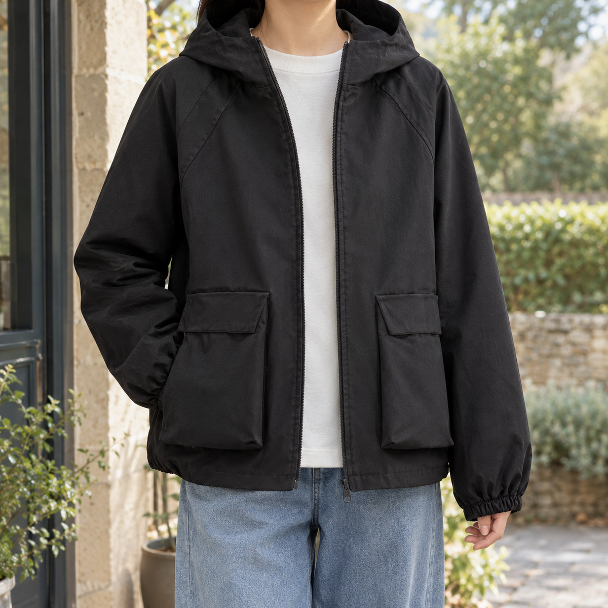 Isabelle Hooded Jacket - Black
