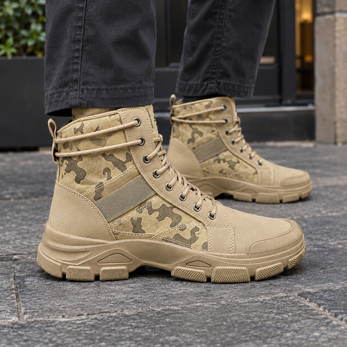 Rossi Camouflage Boots - Khaki