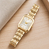 Hawthorne Geometric Watch - Golden White
