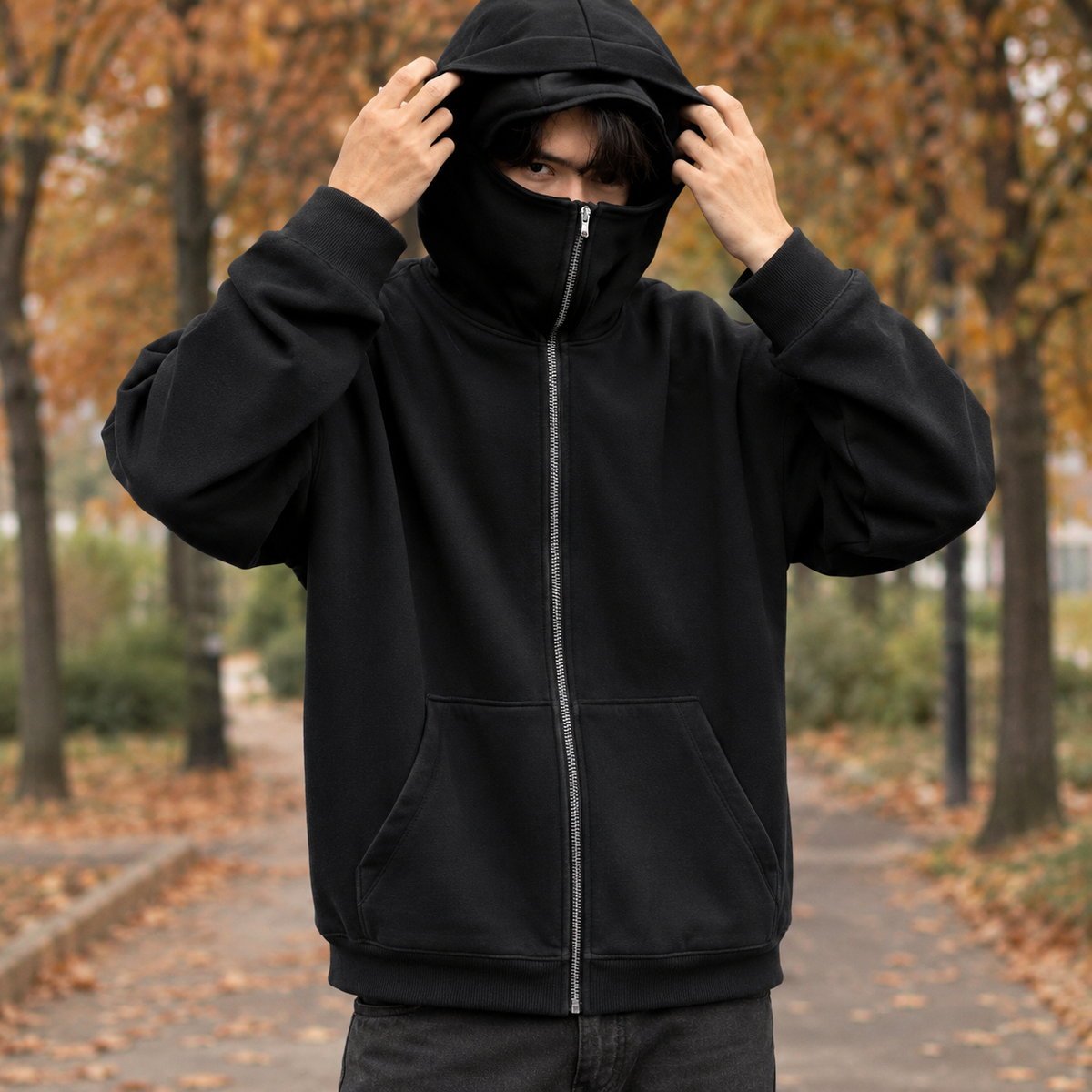 Paul Full-Zip Hoodie - Black
