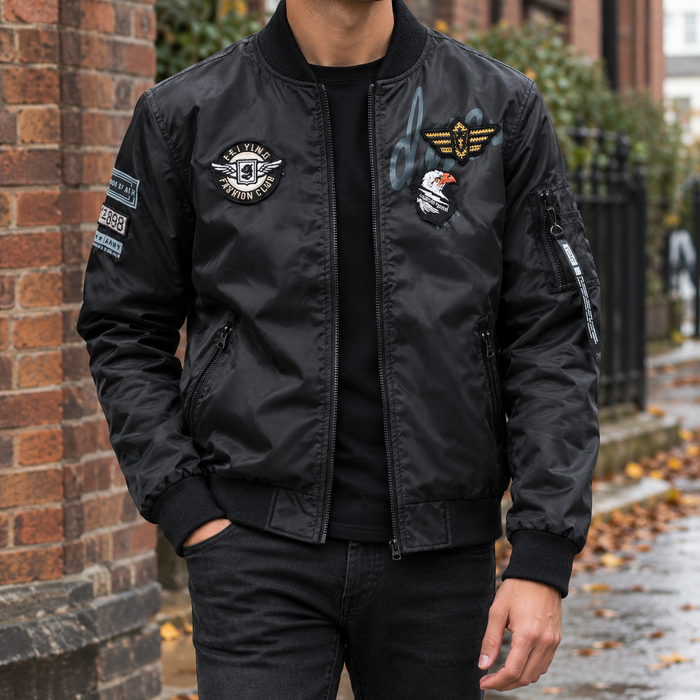 Gilles Badge Bomber Jacket