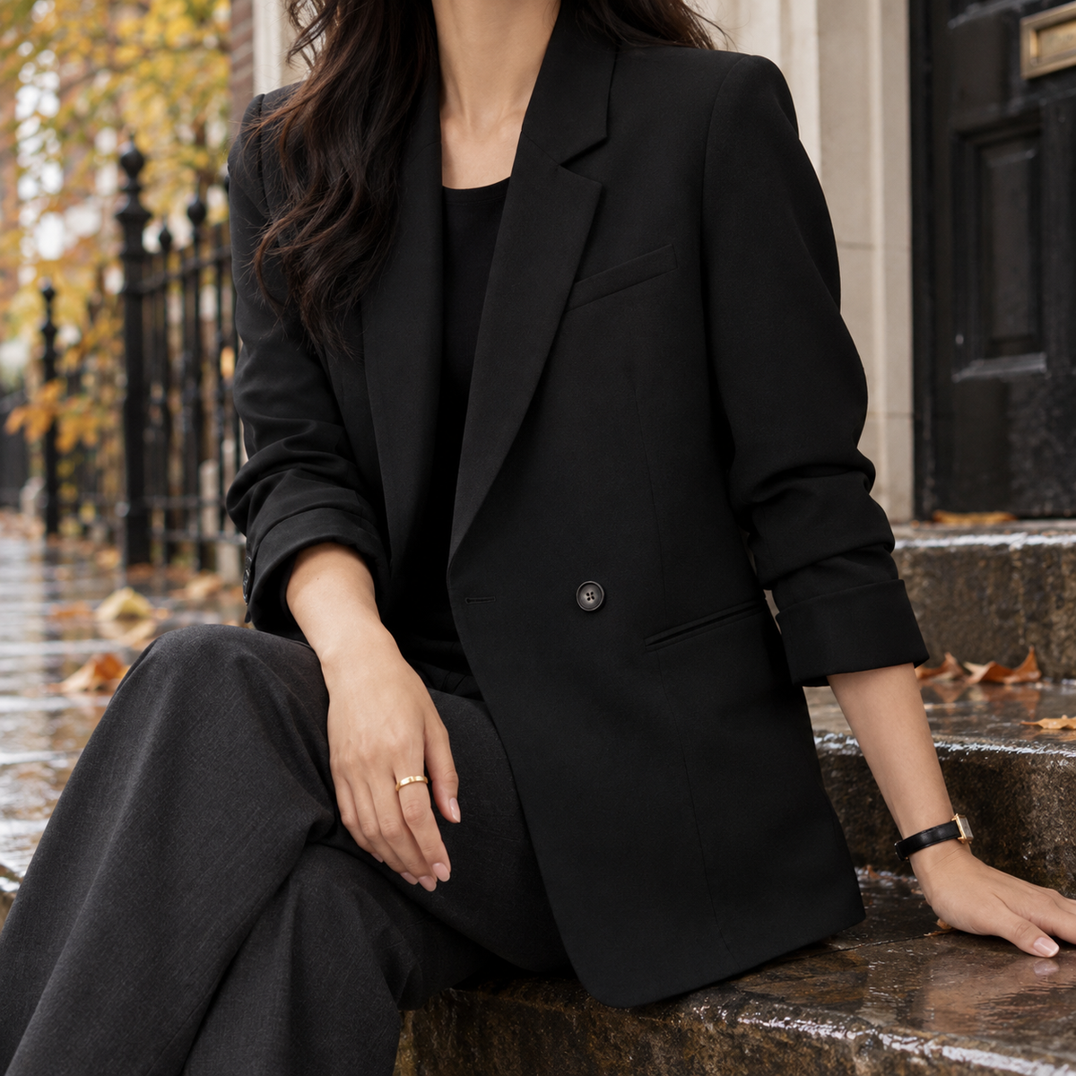 Cordelia Tailored Blazer - Black