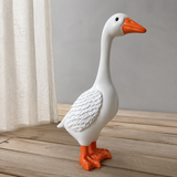 Torin White Goose Statue - Porch Goose Statue Giddy