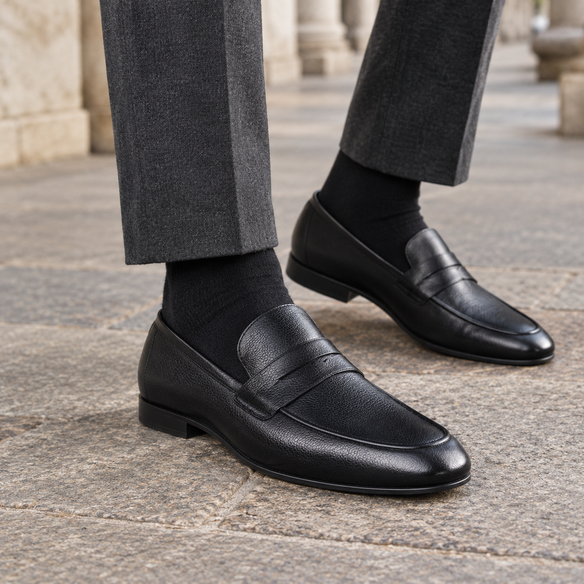 Gradara Penny Loafers - Black