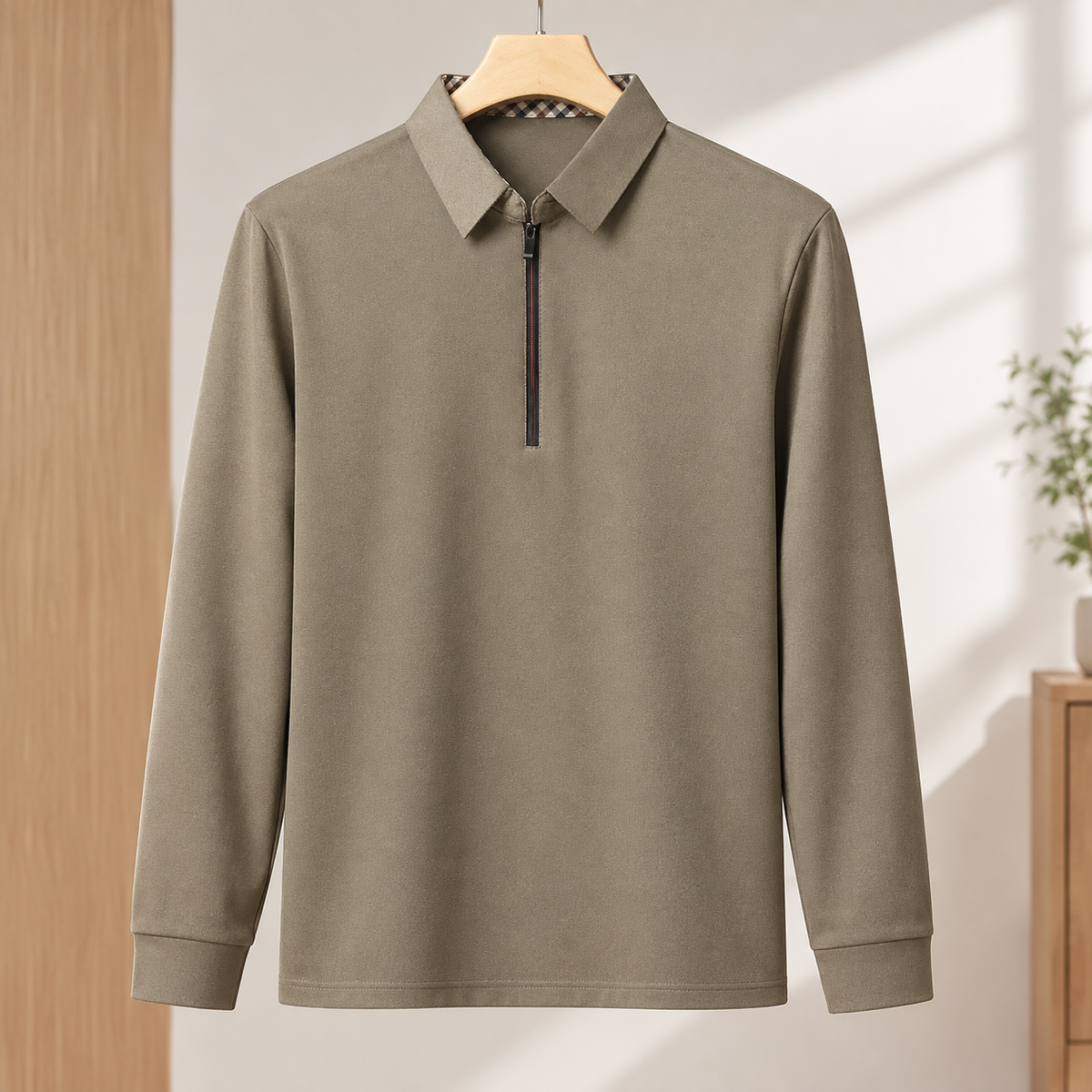 Renard Half Zip Polo - Khaki