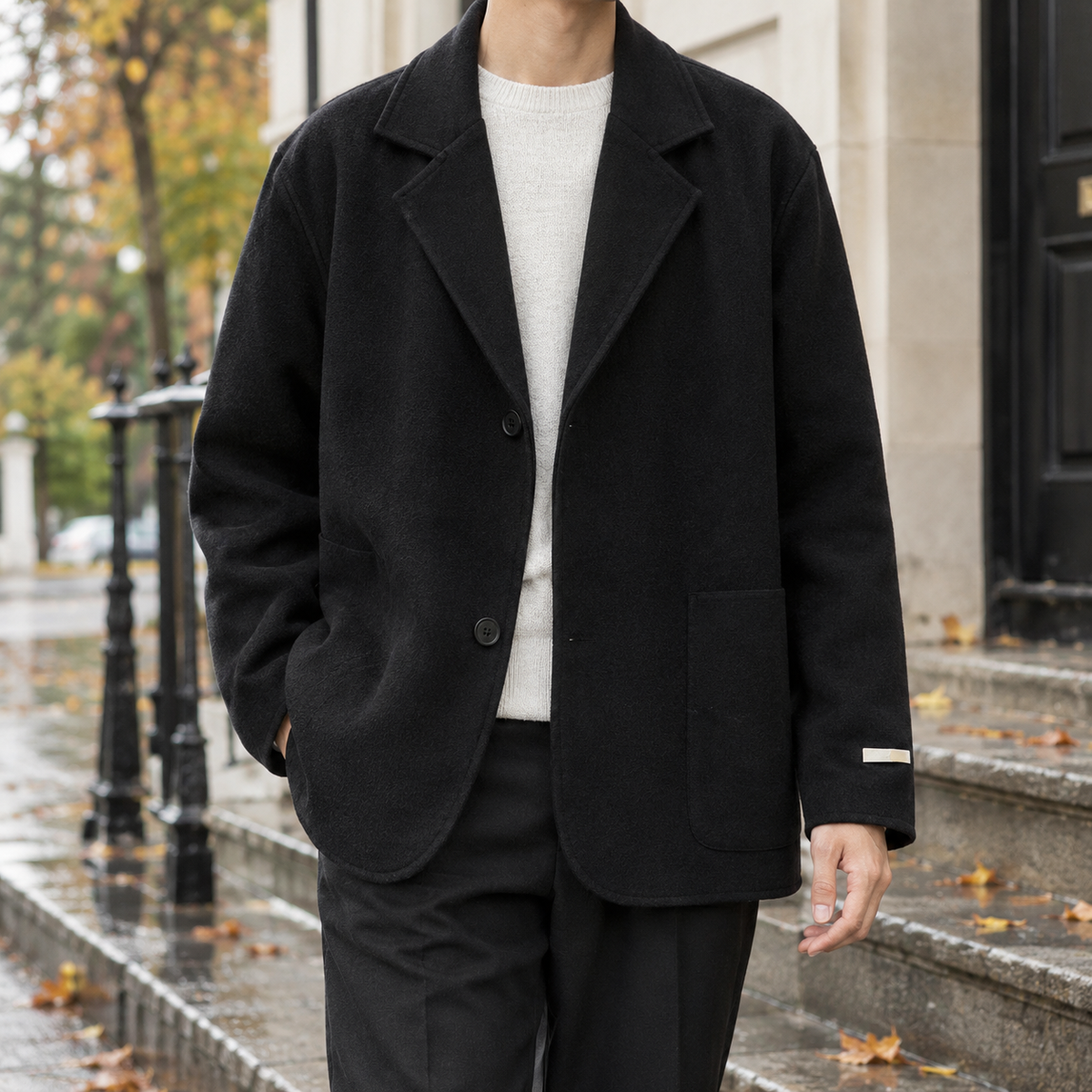 Alastair Relaxed Jacket - Black