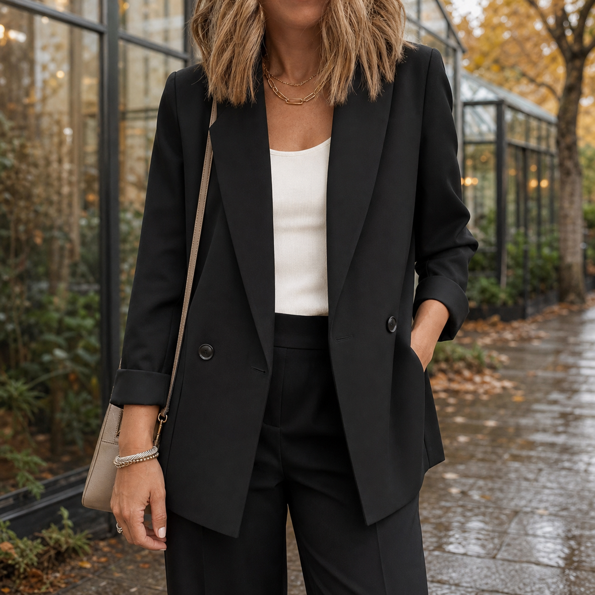 Ysabel Relaxed Blazer - Black