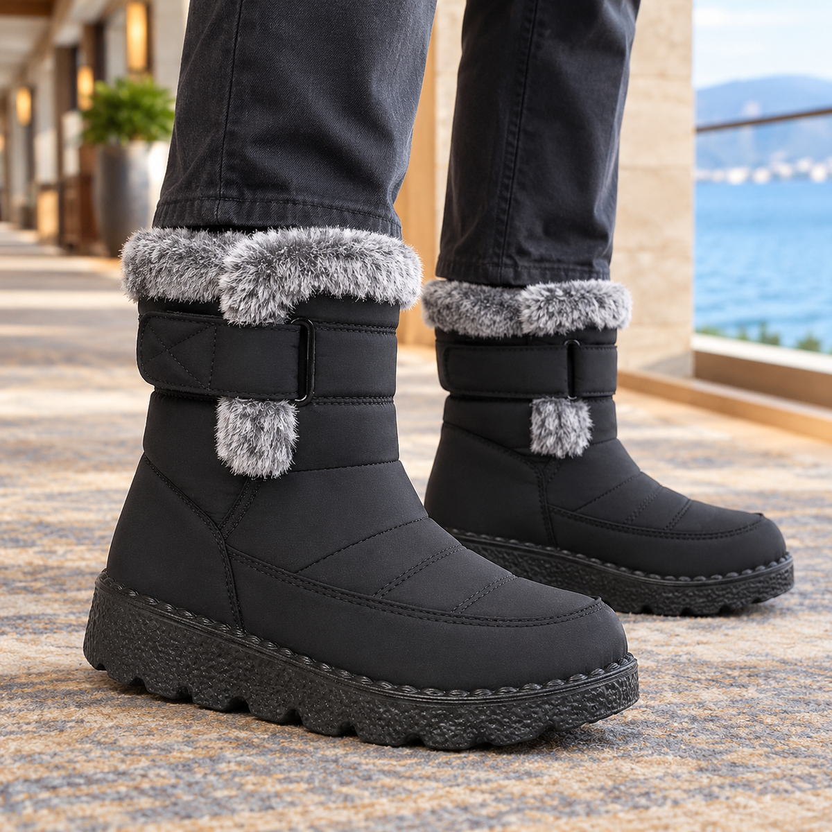 Morosini Plush-Lined Boots - Black