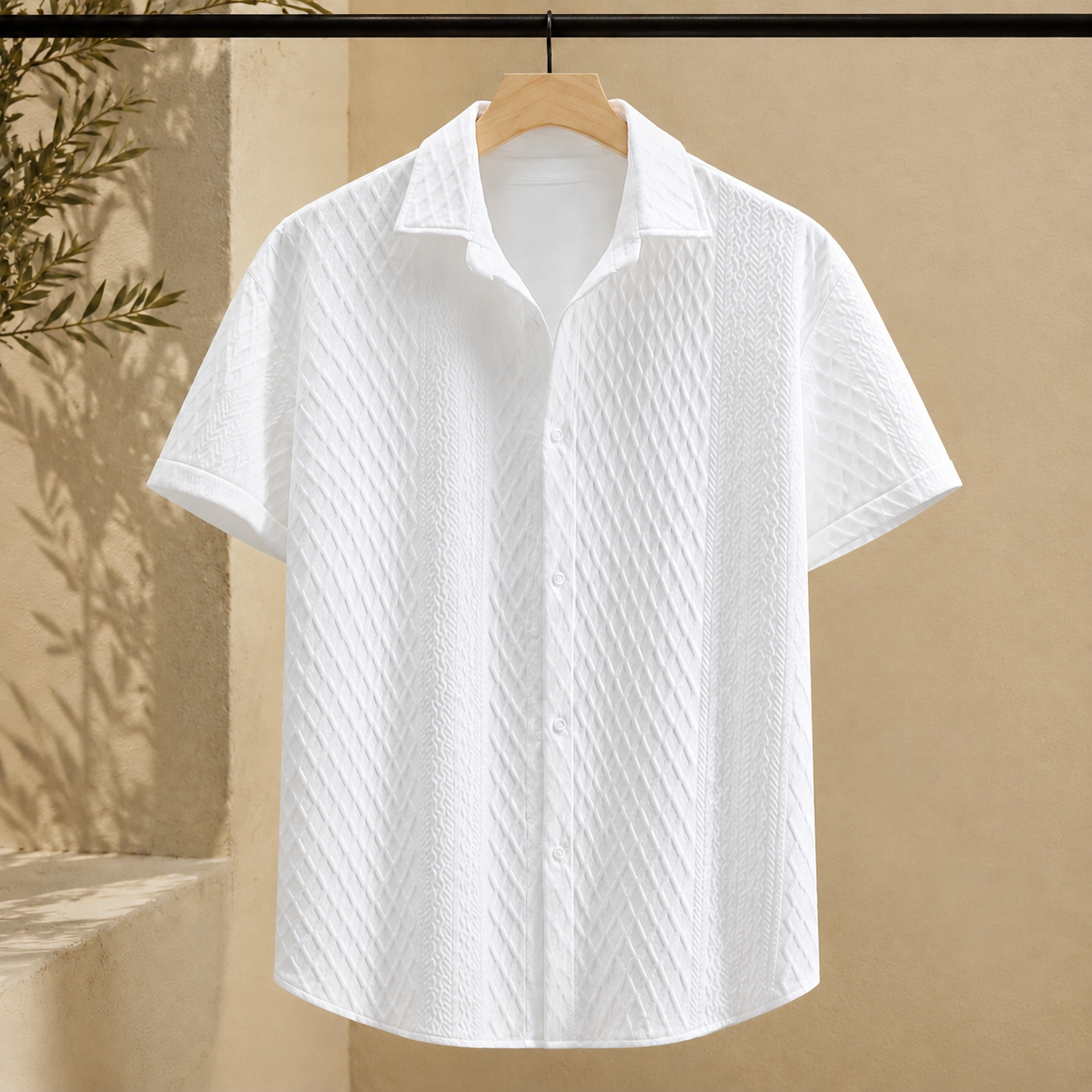 Wesley Textured Shirt - White