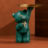 Jasper Geometric Bear Tray - Green