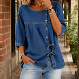 Georgina Denim Blouse - Blue