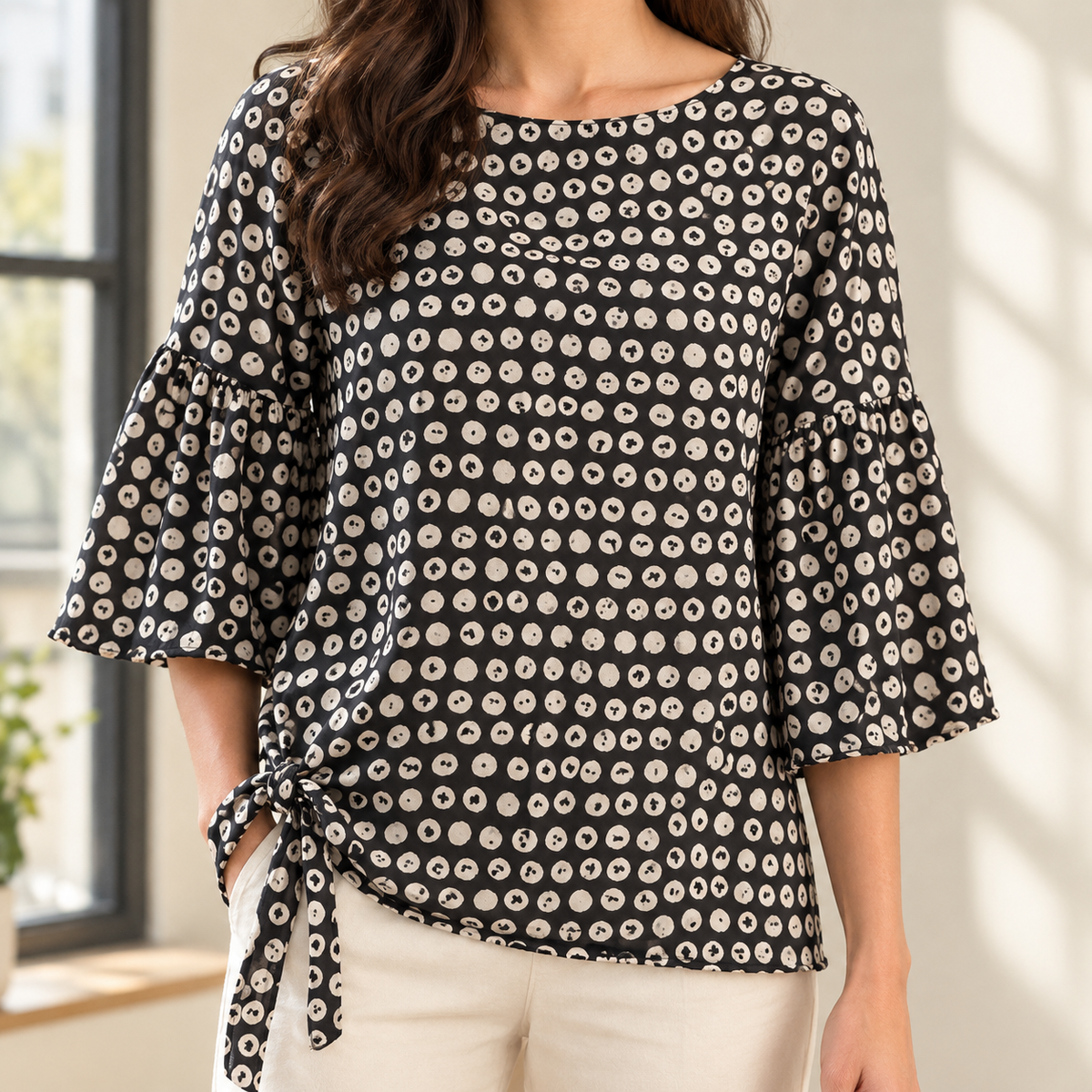 Benedetta Round Neck Top - As Pictured