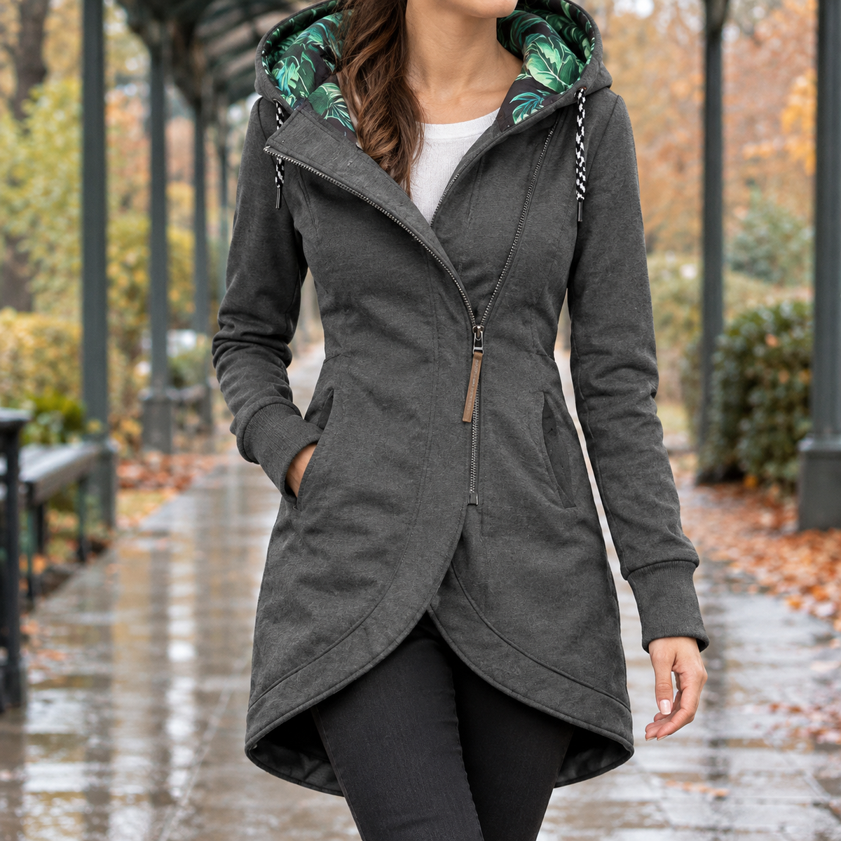 Alvina Hooded Jacket - Gray