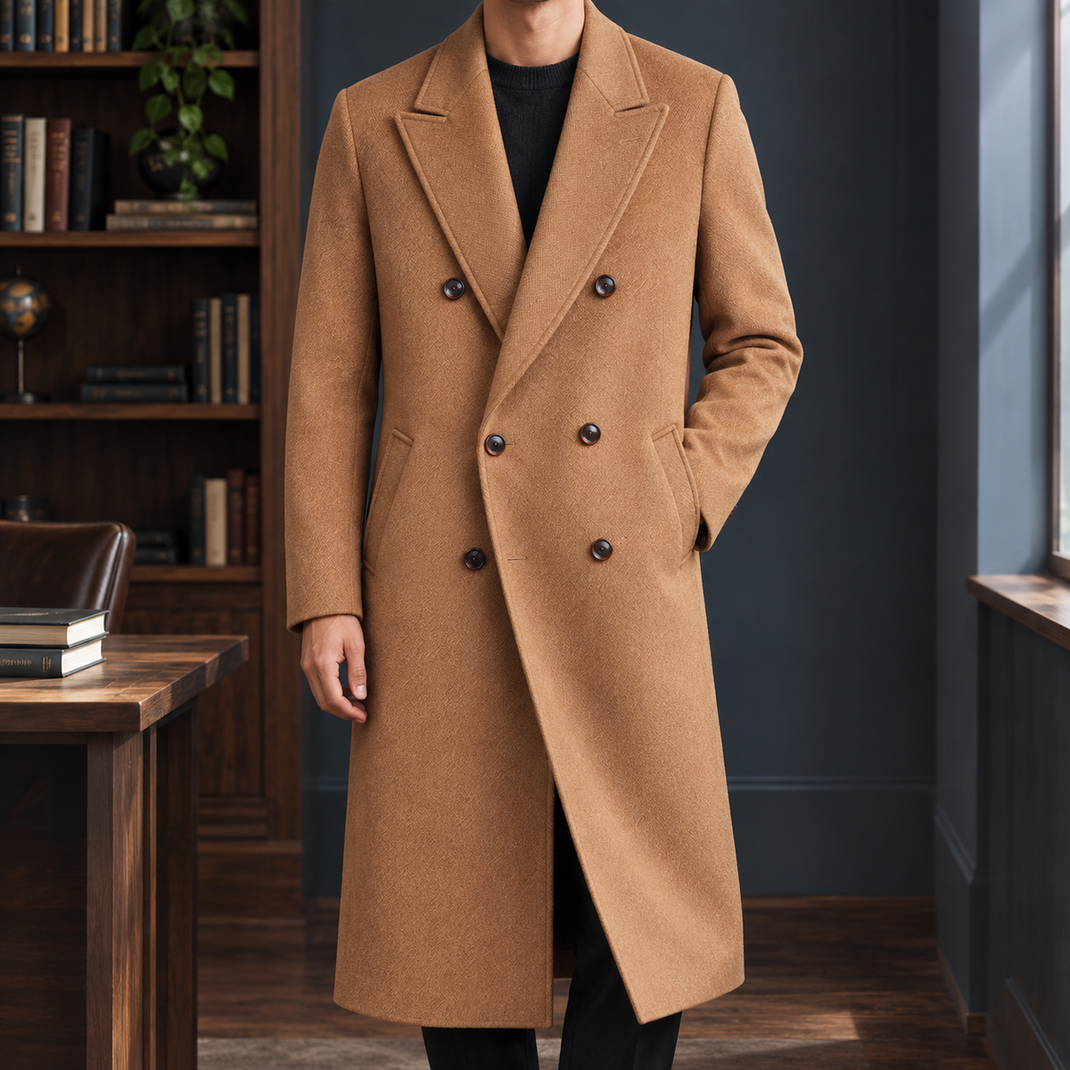 Duarte Wool Overcoat - Camel