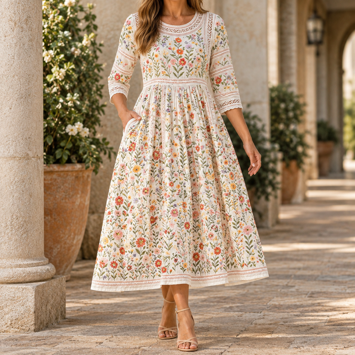 Margot Floral Midi Dress