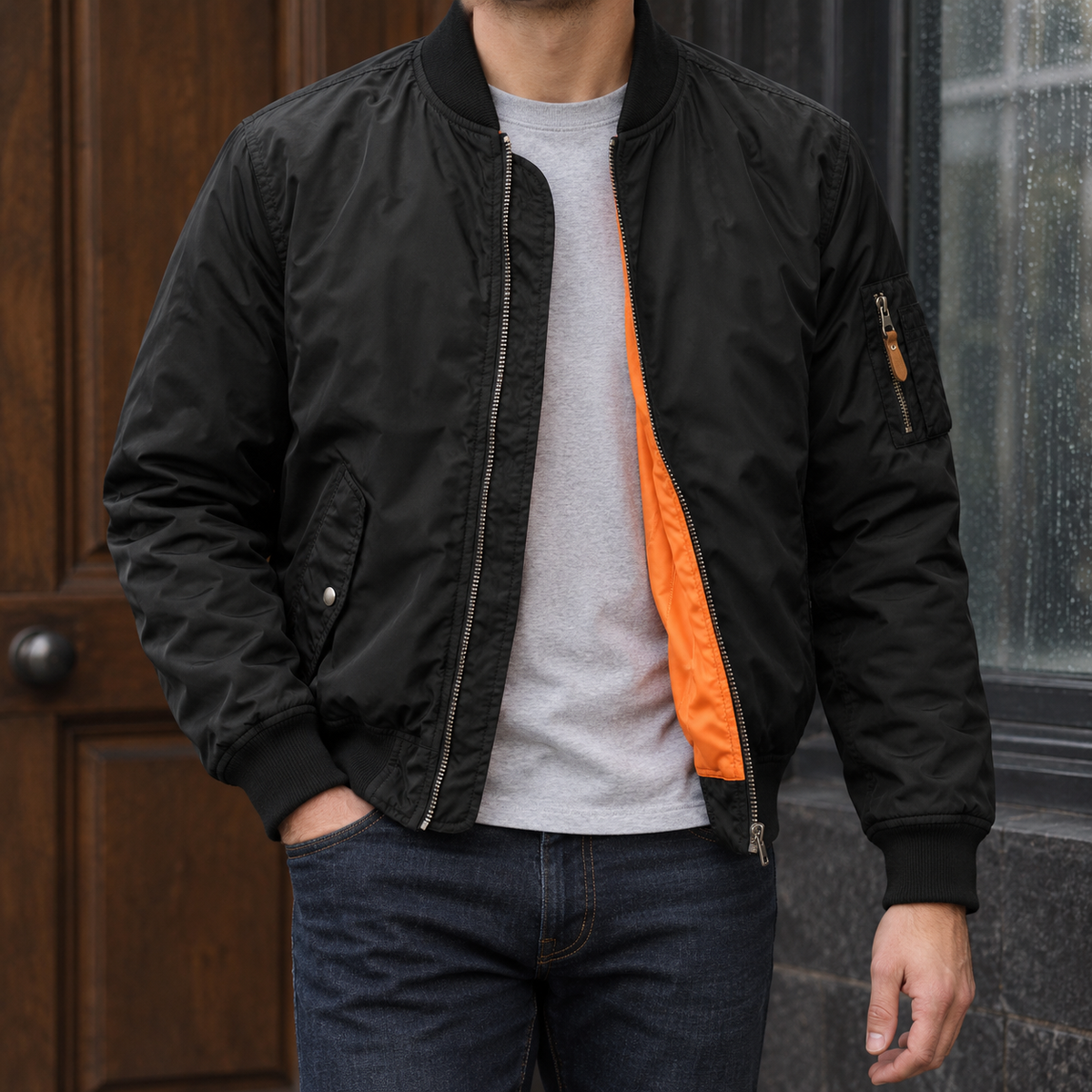 Luca Flight Jacket - Black