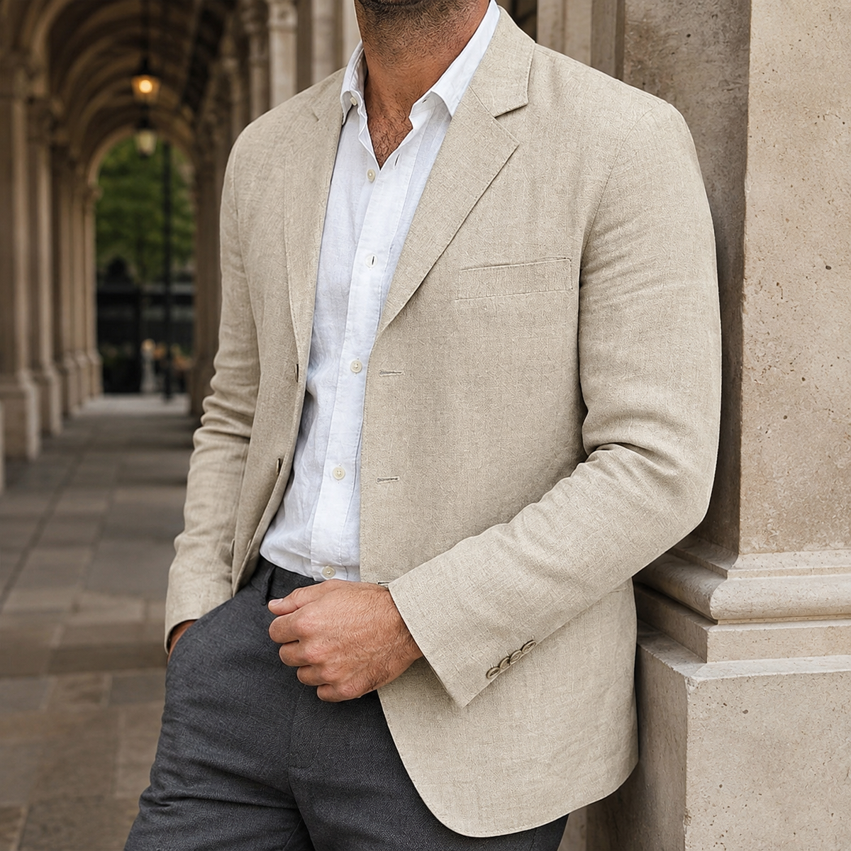 Silas Relaxed Blazer - Cream