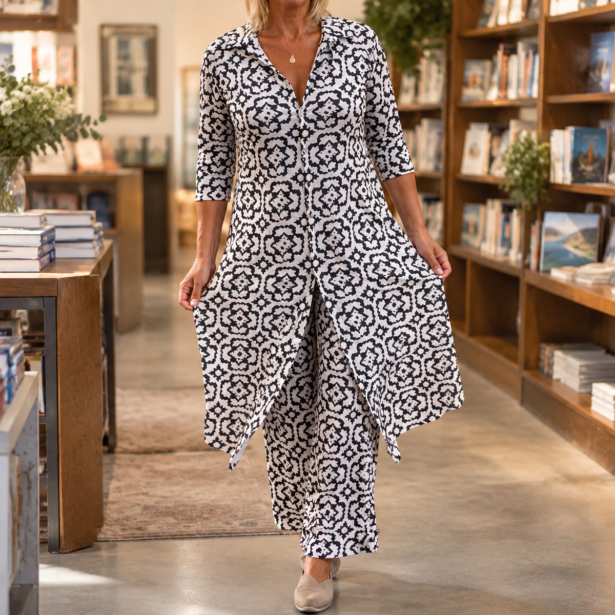 Soledad Draped Set - White