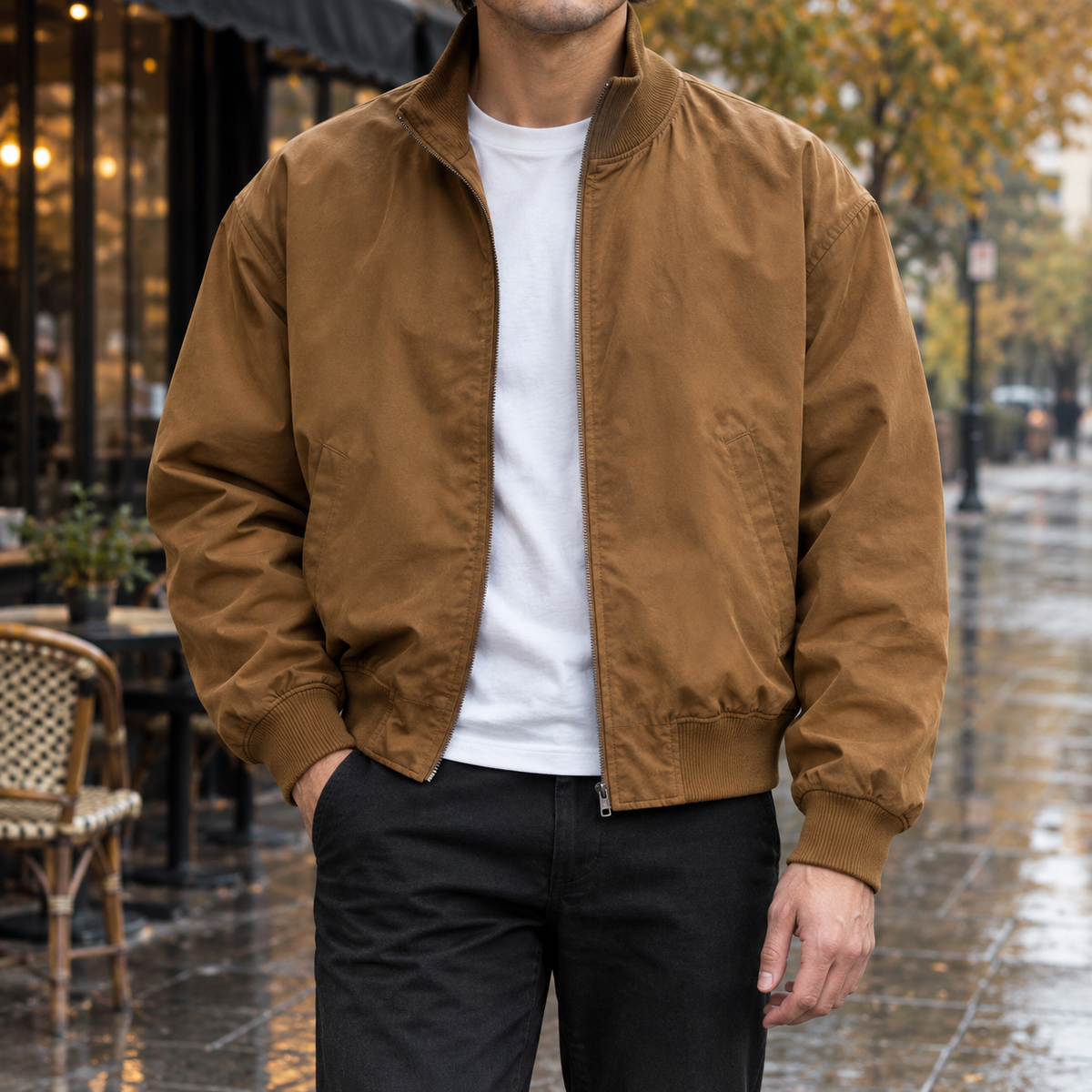 Odilon Bomber Jacket - Brown
