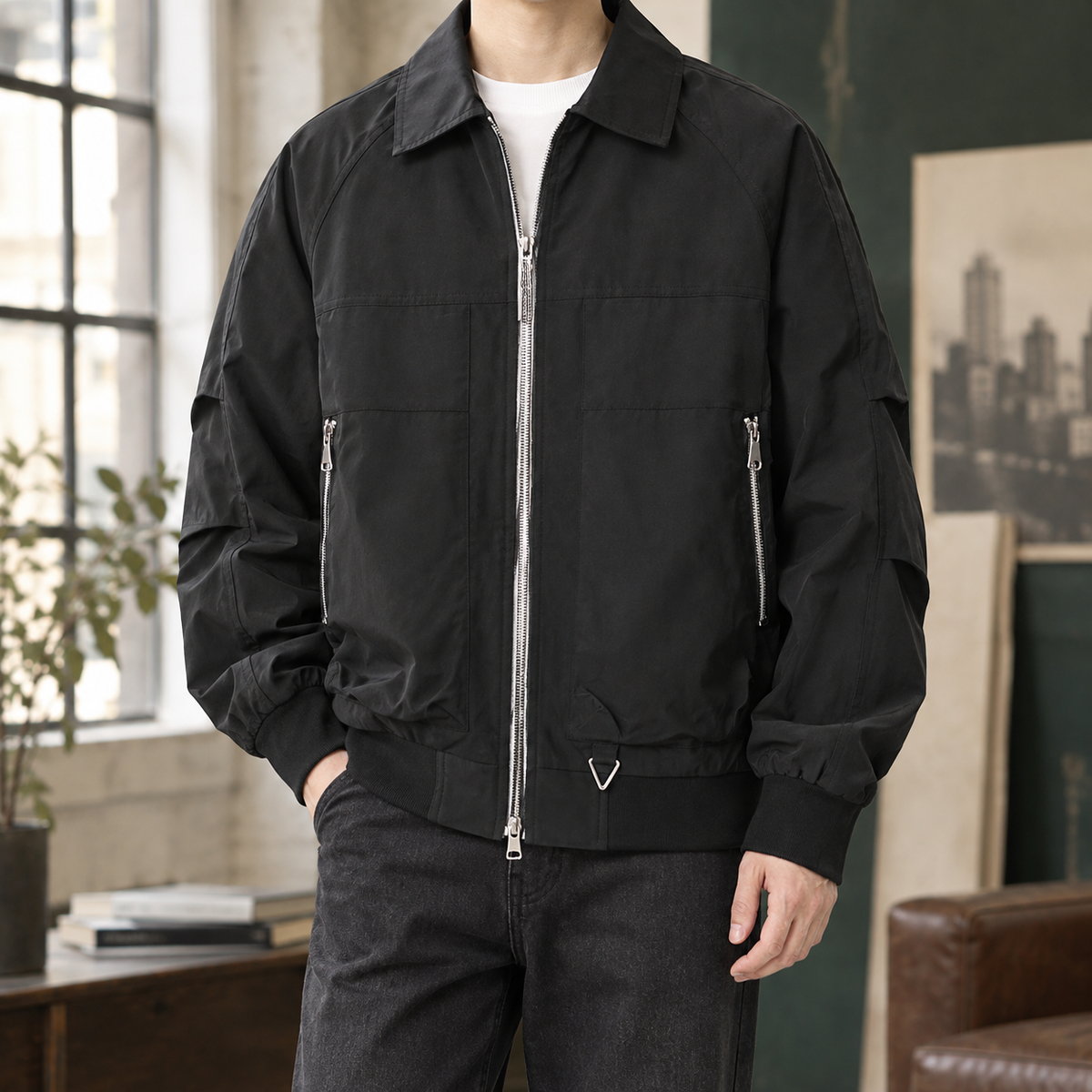 Jason Zip Jacket - Black
