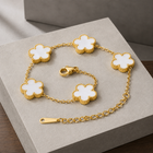 Golden White Shell Bracelet