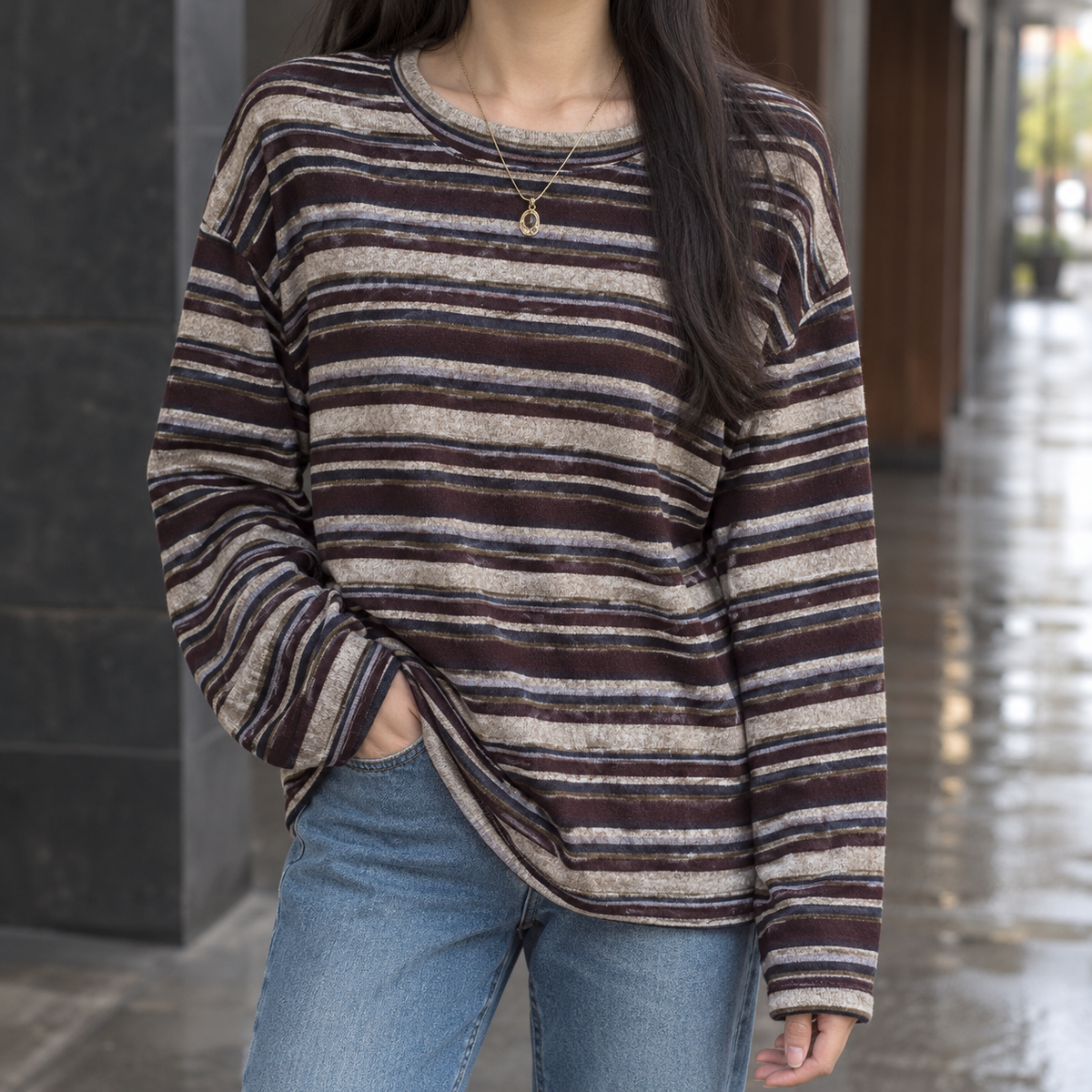 Paula Relaxed Stripe Top - Strip