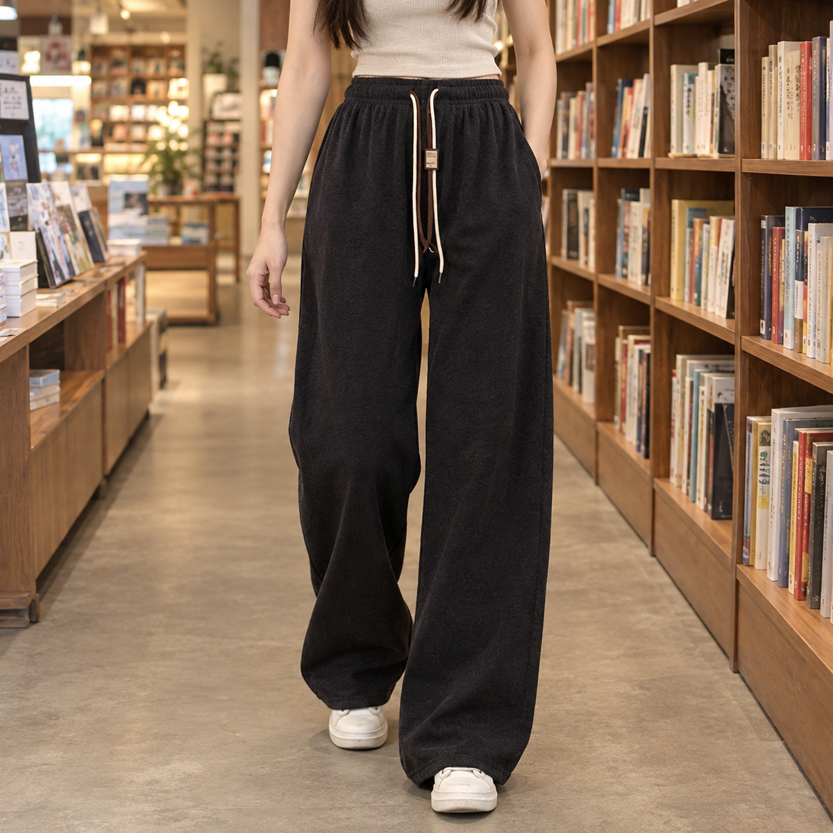 Hildegarde Wide Leg Pants - Black